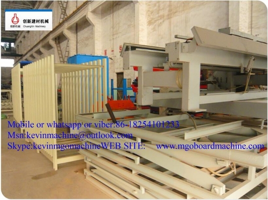 Μπλε MgO δύναμης 54 KW γραμμή παραγωγής πινάκων με τη διπλή μηχανή μίξης άξονων