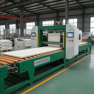 αυτόματη μηχανή παραγωγής πλακών mgo ενσωματώνοντας προσαρμοσμένο χρώμα προϊόντος για την παράδοση αποτελεσμάτων παραγωγής πλακών οξειδίου του μαγνησίου